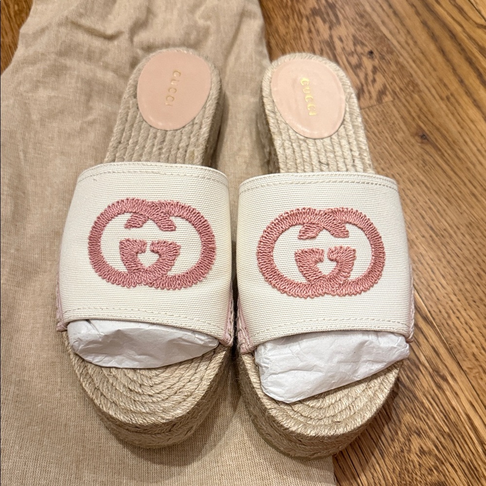Gucci Women’s Pilar GG Double Stack Espadrilles